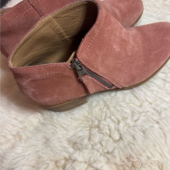 Lucky Brand Pink Ankle Booties with Side Zipper - Picture 8 of 9